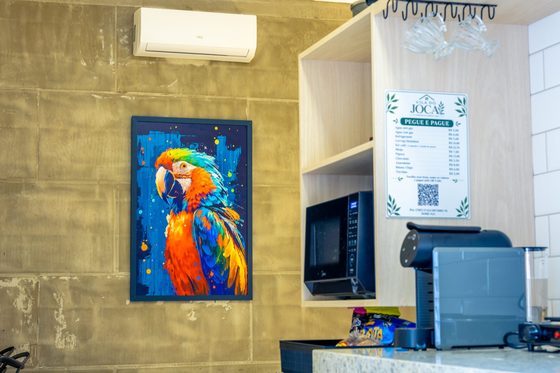 Cardápio do pegue e pague com pagamento por QR code